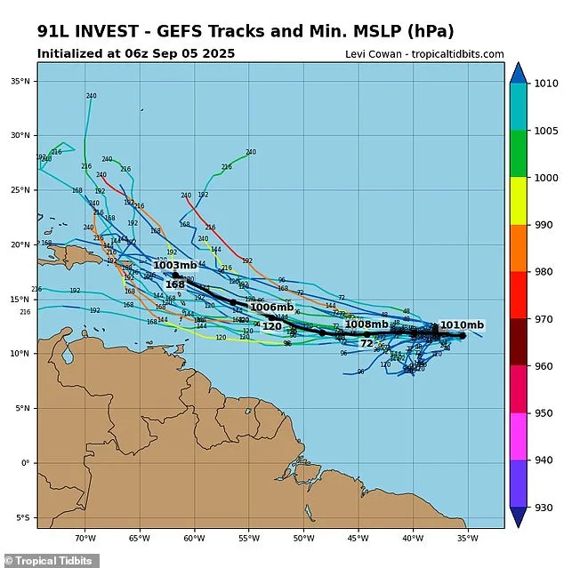 Urgent Warning: Invest 91L Could Develop into Hurricane Gabrielle with 90% Probability, Threatening U.S. East Coast