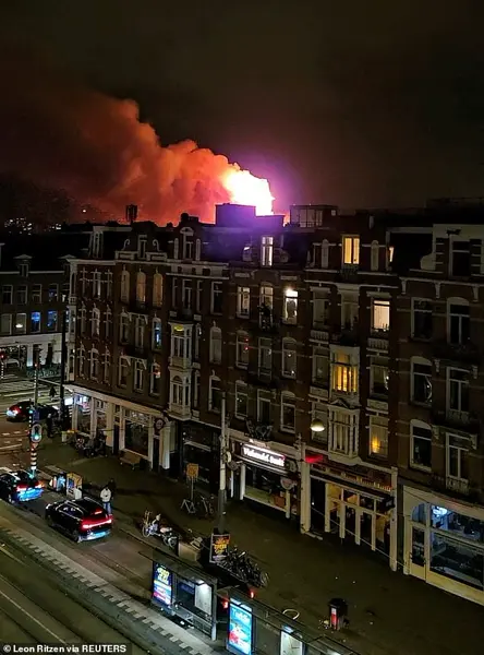 New Year's Chaos in Netherlands: Two Dead, Amsterdam Church Engulfed in Flames as Violence Escalates, Authorities Scramble to Contain Unrest