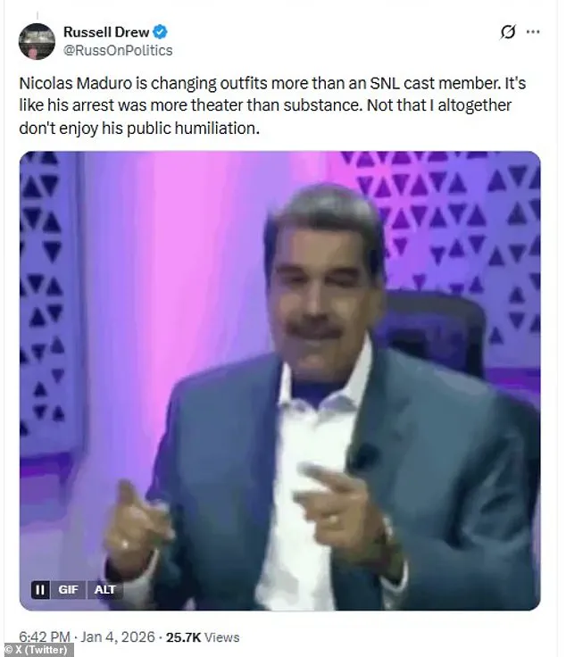 Venezuelan President Nicolás Maduro's Rapid Outfit Changes After Capture Spark Online Speculation, With Images Attributed to US Officials Showing Multiple Wardrobe Shifts During Custody Transfers and Court Appearance