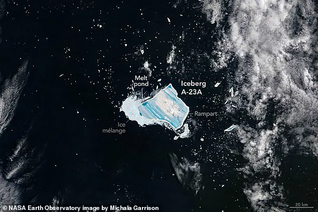 Urgent Warning: World's Largest Iceberg Turning Bright Blue as Imminent Disintegration Looms, Reveals NASA Imagery