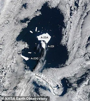 Urgent Warning: World's Largest Iceberg Turning Bright Blue as Imminent Disintegration Looms, Reveals NASA Imagery