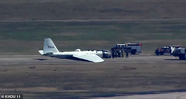 Dramatic Emergency Response as NASA Jet Skids on Runway After Mechanical Failure, Sparks Flames