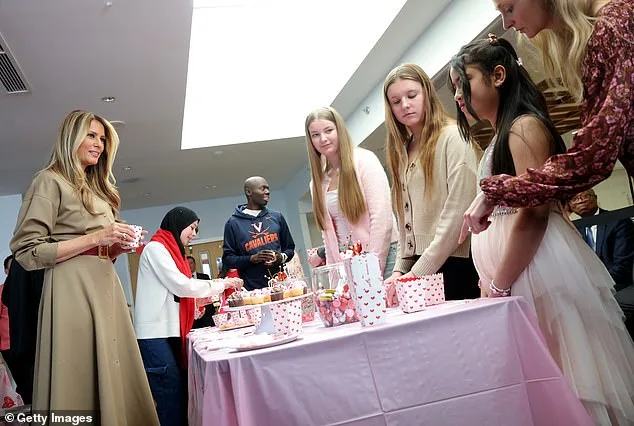 Melania Trump Spends Valentine's Day Crafting with Sick Children at Bethesda Facility