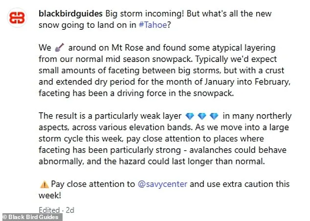 Blackbird Mountain Guides' Deleted Post: Avalanche Warning or Business Opportunity?