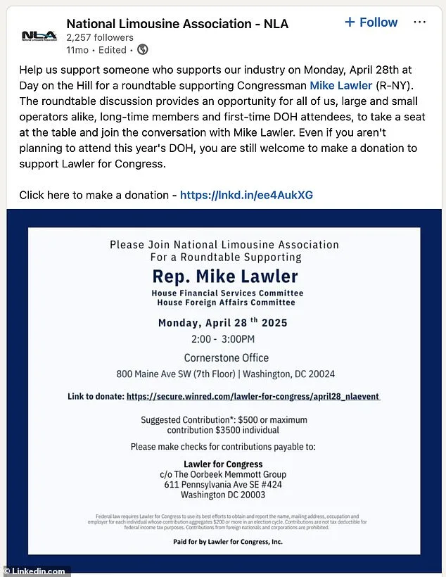 Congressman Mike Lawler Under Scrutiny Over $150,000 in Luxury Campaign Spending, Critics Label Him 'Limousine Lawler