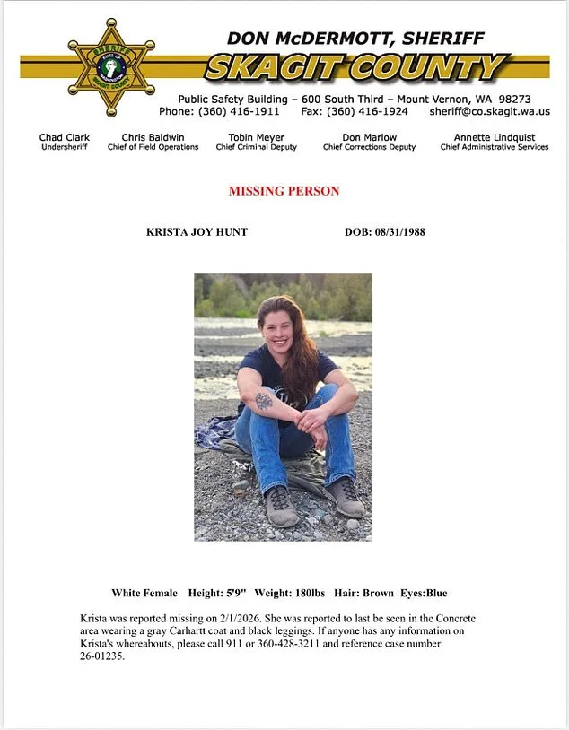 Shocking Discovery in Skagit River: Remains of Krista Hunt Found in Ex-Boyfriend's Car Amid Domestic Abuse Claims