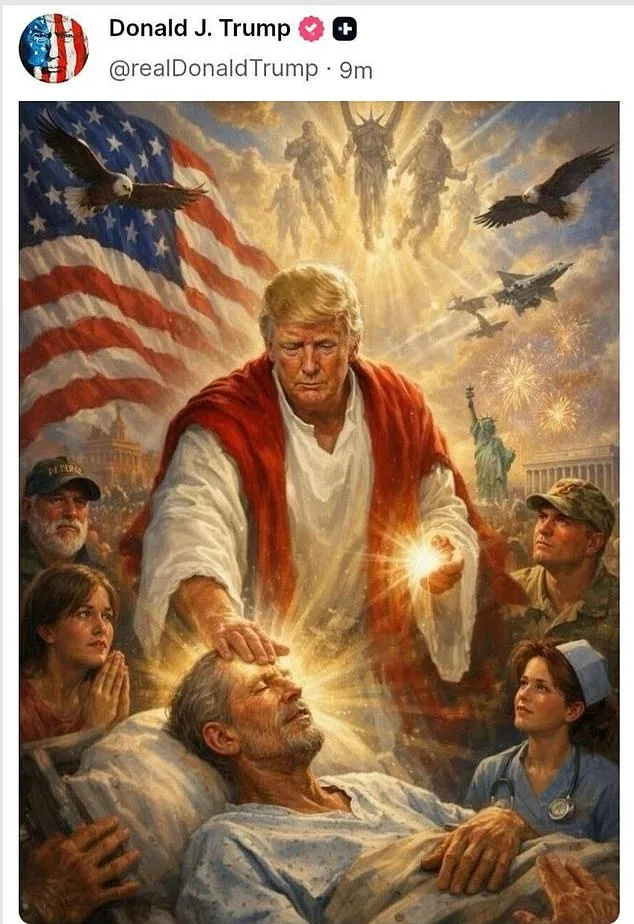 Mysterious 'Horned Figure' in Trump's AI Image Ignites Biblical Controversy Online